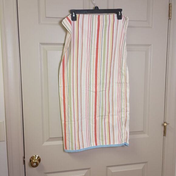 Ralph Lauren Pillowcase 100% Cotton Striped Red Yellow Blue Vintage Harbor View - Picture 2 of 5